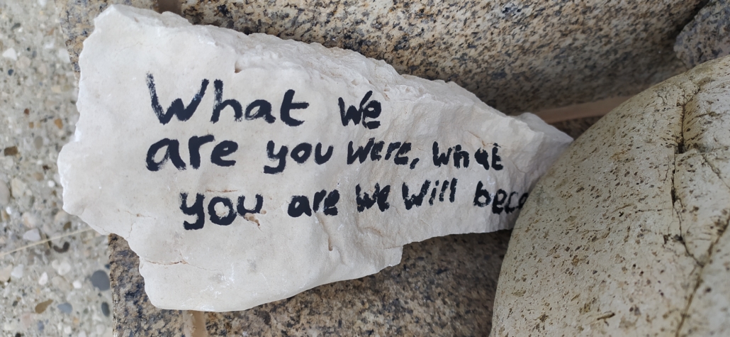 A poignant message to Tom Simpson: "What we are you were, what you are, we will become"