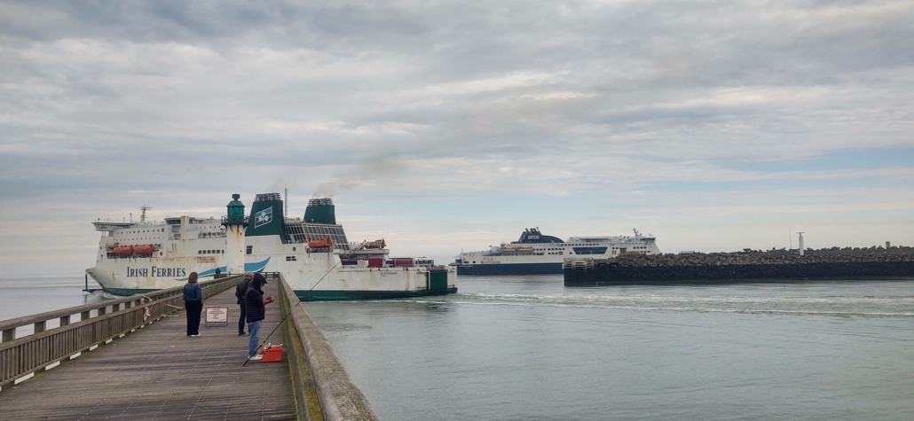 Cross-Channel ferries at Calais port