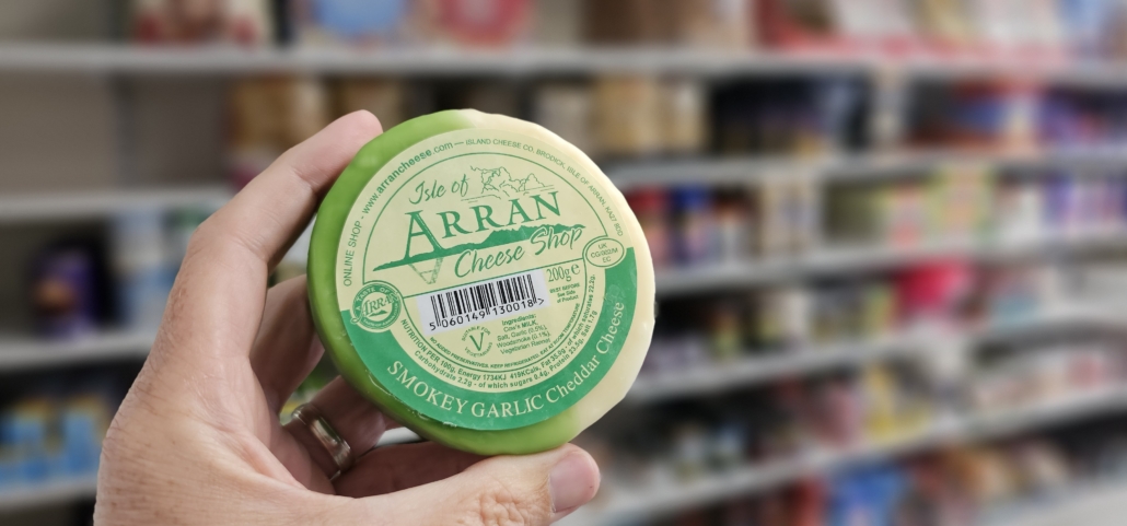 Isle of Arran cheese. Delicious it is too.