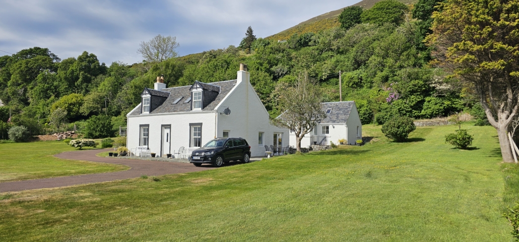 Many of the houses on Arran are large, detached and a mind-blowing view of the sea.