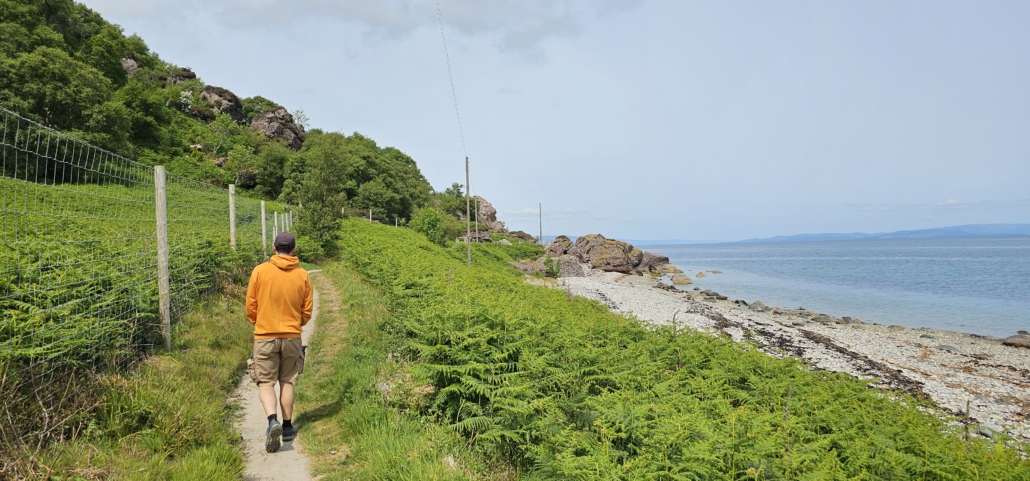 Coastal path on Arran north of Sannox