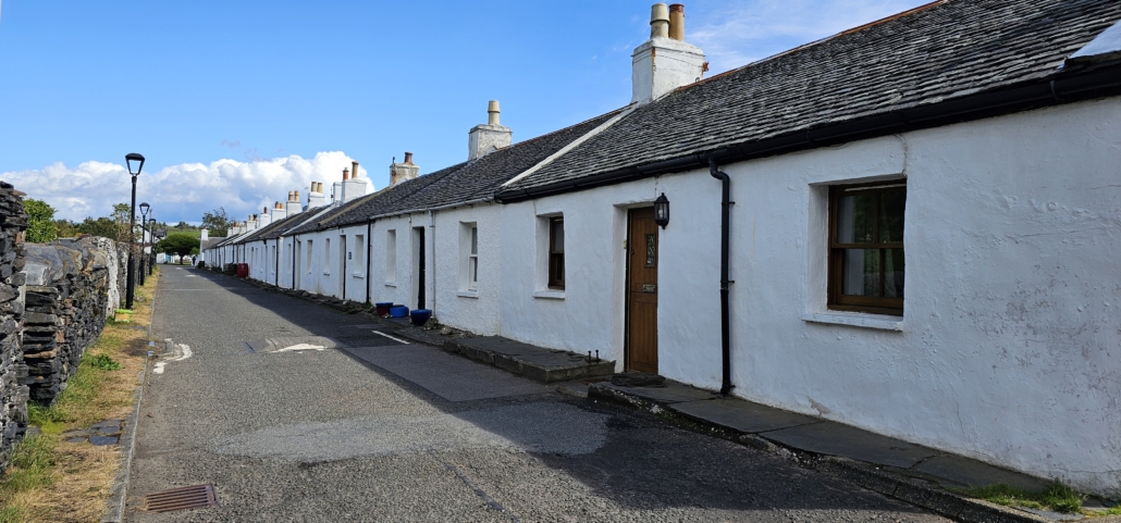 Slate workers cottages at Ellenabeich on Seil
