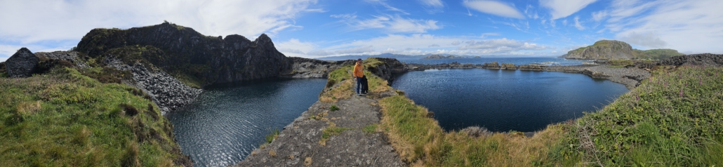Disused and flooded slate quarries on the west of Easdale