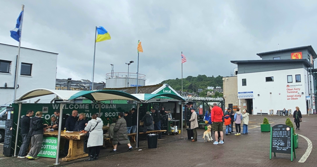 Seafood shack on the quayside