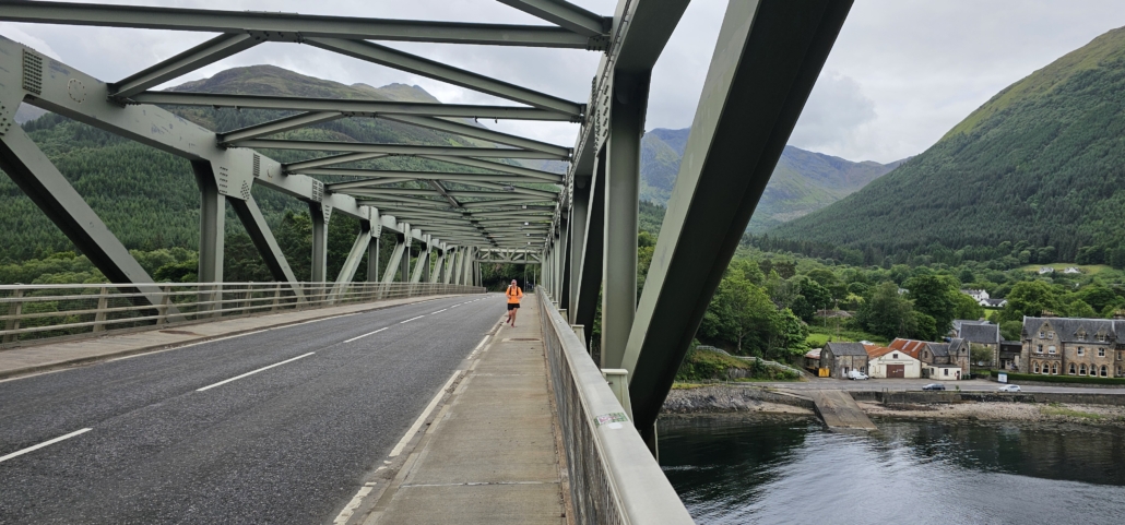 Ju on her long run, crossing Loch Leven