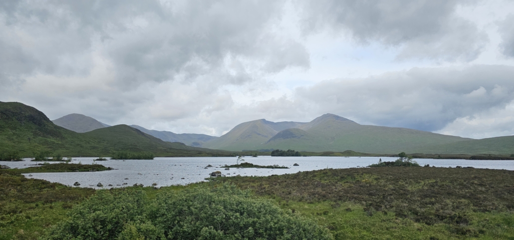 View out over lock and mountains