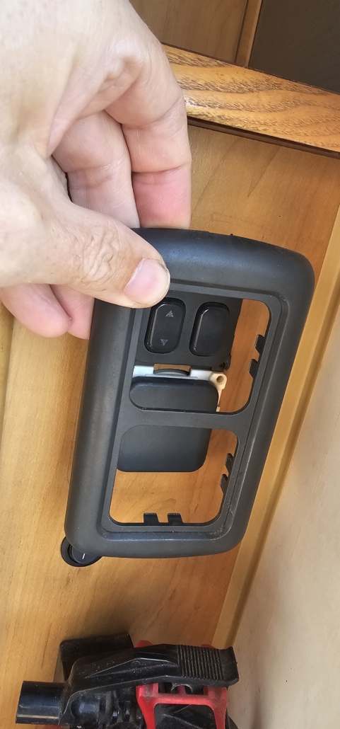 Removing the plastic trim around the step and light switches on a 2001 Hymer B544 motorhome