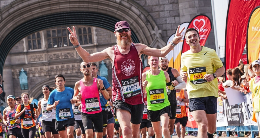 The London Marathon: it's quite a buzz coming over Tower Bridge!