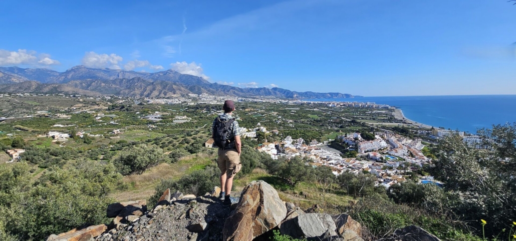Viewpoint overlooking Nerja, beach and mountains