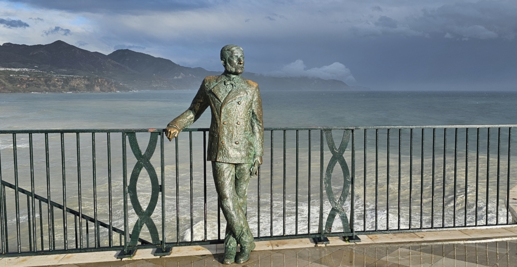 Statue of King Alfonso in Nerja Spain