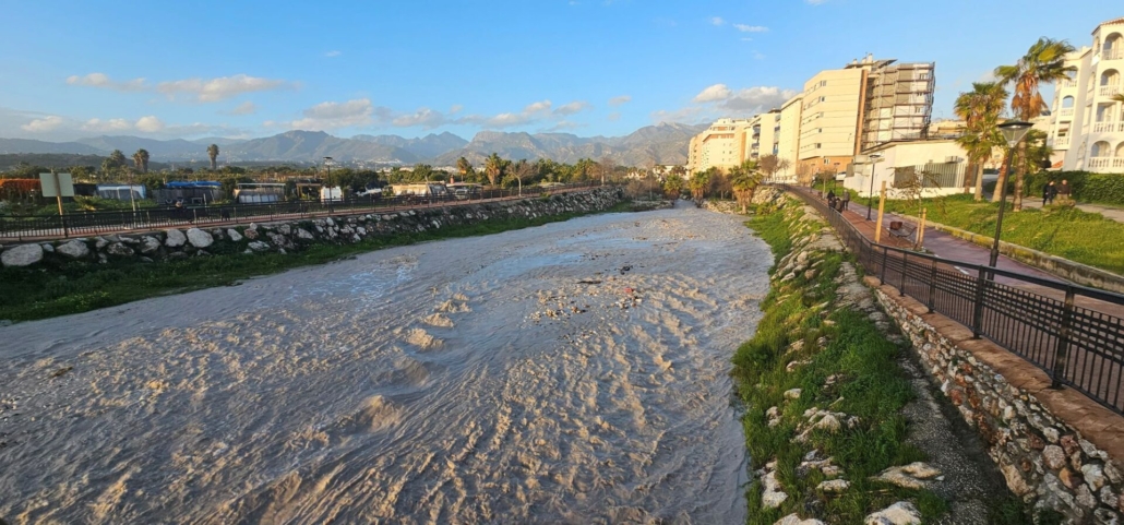 Dry riverbed full of water - Rio Chillar in Nerja